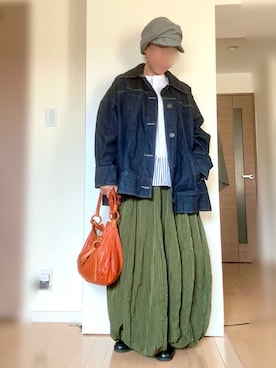 「アイテム（キャスケット）」を使った、kiimaさん（レディース・168cm）の秋コーディネート