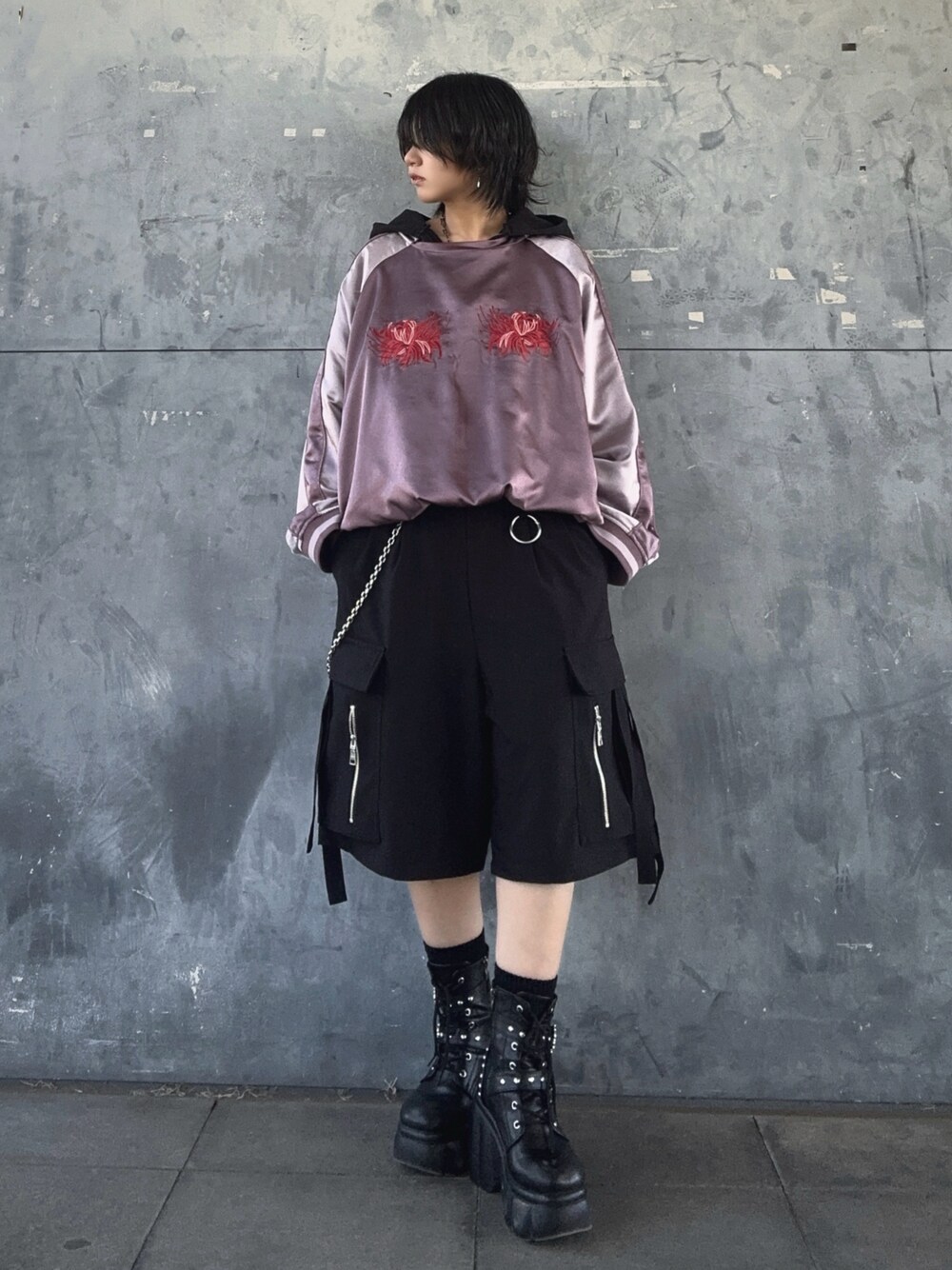 GRANCY 岸花スカロンT パープル GRANCY（グランシー）の「【GRANCY 