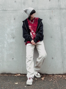 「アイテム（ピアス（両耳用））」を使った、namiさん（レディース・155cm）の秋コーディネート