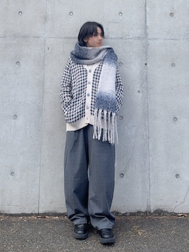 「アイテム（マフラー）」を使った、namiさん（レディース・155cm）の秋コーディネート