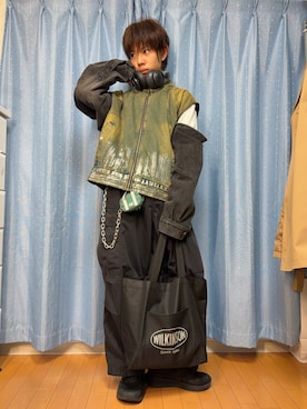 「Burner（バーナー）のアイテム」を使った、わいくんさん（メンズ・167cm）の春コーディネート