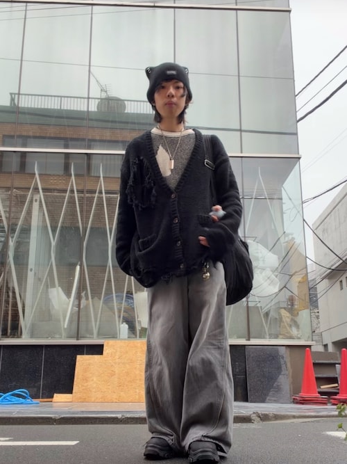 ADRER（アドラー）の「Cat ear metal eyelet knit beanie / キャット