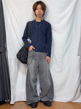 「GRANCY（グランシー）のアイテム（パンツ）」を使った、わいくんさん（メンズ・167cm）の秋コーディネート