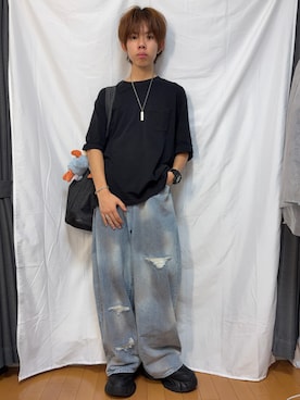 「アイテム（イヤーカフ）」を使った、わいくんさん（メンズ・167cm）の秋コーディネート