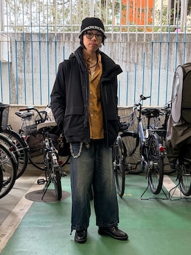 「Burner（バーナー）のアイテム」を使った、わいくんさん（メンズ・167cm）の冬コーディネート