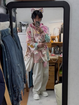 「Disney（ディズニー）のアイテム（帽子）」を使った、わいくんさん（メンズ・167cm）の冬コーディネート