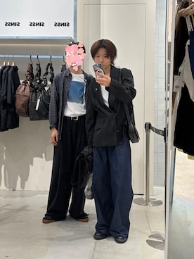 「SINSS（シンス）のアイテム」を使った、わいくんさん（メンズ・167cm）の春コーディネート