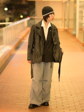 「RAGEBLUE（レイジブルー）のアイテム」を使った、わいくんさん（メンズ・167cm）の春コーディネート