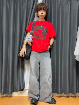 「Alfred Alex（アルフレッドアレックス）のアイテム」を使った、わいくんさん（メンズ・167cm）の夏コーディネート