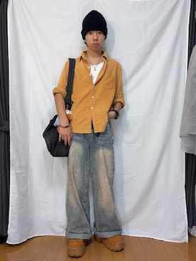 「Alfred Alex（アルフレッドアレックス）のアイテム」を使った、わいくんさん（メンズ・167cm）の秋コーディネート