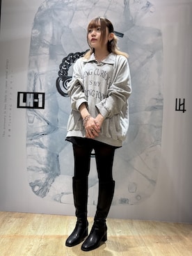 「アイテム（ブレスレット、ホワイト系）」を使った、miuさん（レディース・156cm）の秋コーディネート