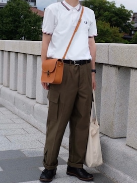 「アイテム（ポロシャツ）」を使った、すなさん（メンズ・166cm）の秋コーディネート