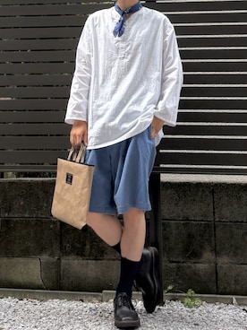 「IL BISONTE（イルビゾンテ）のアイテム」を使った、すなさん（メンズ・166cm）の夏コーディネート