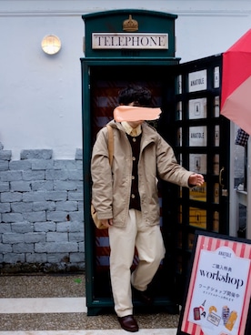 「アイテム（マウンテンパーカー）」を使った、すなさん（メンズ・166cm）の秋コーディネート