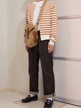 「アイテム（デニムパンツ）」を使った、すなさん（メンズ・166cm）の秋コーディネート