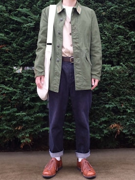 「アイテム（ドレスシューズ）」を使った、すなさん（メンズ・166cm・20代）の秋コーディネート