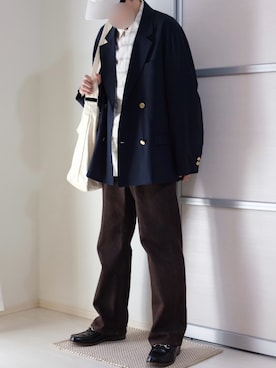 「アイテム（テーラードジャケット）」を使った、すなさん（メンズ・166cm・20代）の秋コーディネート