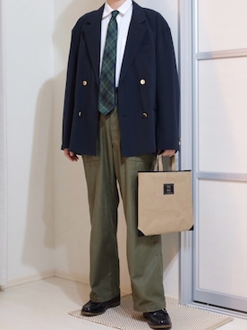 「アイテム（フォーマルスーツ/小物）」を使った、すなさん（メンズ・166cm・20代）の秋コーディネート