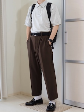 「アイテム（バックパック/リュック）」を使った、すなさん（メンズ・166cm）の秋コーディネート