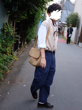 「アイテム（ドレスシューズ）」を使った、すなさん（メンズ・166cm・20代）の秋コーディネート