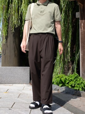 「アイテム（サンダル）」を使った、すなさん（メンズ・166cm）の秋コーディネート