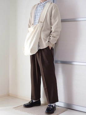 「アイテム（カーディガン/ボレロ）」を使った、すなさん（メンズ・166cm・20代）の秋コーディネート