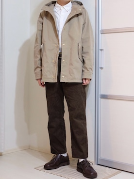 「アイテム（マウンテンパーカー）」を使った、すなさん（メンズ・166cm）の秋コーディネート