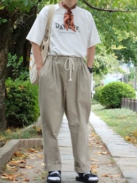 「アイテム（バンダナ/スカーフ）」を使った、すなさん（メンズ・166cm）の秋コーディネート