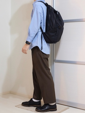 「アイテム（バックパック/リュック）」を使った、すなさん（メンズ・166cm・20代）の秋コーディネート