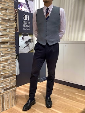 「BRICK HOUSE by TOKYO SHIRT（ブリックハウス）のアイテム」を使った、BRICK HOUSE by Tokyo Shirts 名古屋茶屋イオンモール店さん（メンズ・176cm）の冬コーディネート