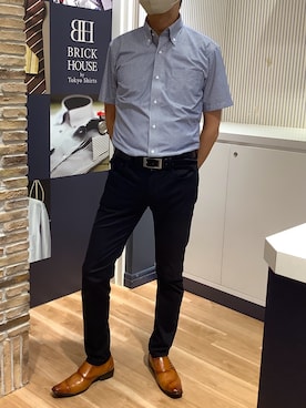 「ビジネススタイル」｜BRICK HOUSE by Tokyo Shirts 名古屋茶屋イオンモール店さん（メンズ・173cm）の夏コーディネート