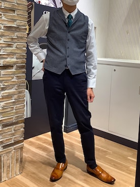 「BRICK HOUSE by TOKYO SHIRT（ブリックハウス）のアイテム」を使った、BRICK HOUSE by Tokyo Shirts 名古屋茶屋イオンモール店さん（メンズ・173cm）の冬コーディネート