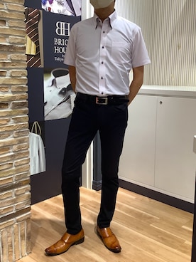 「ビジネススタイル」｜BRICK HOUSE by Tokyo Shirts 名古屋茶屋イオンモール店さん（メンズ・173cm）の夏コーディネート
