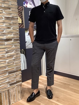 「アイテム（ポロシャツ）」を使った、BRICK HOUSE by Tokyo Shirts 名古屋茶屋イオンモール店さん（メンズ・178cm）の夏コーディネート