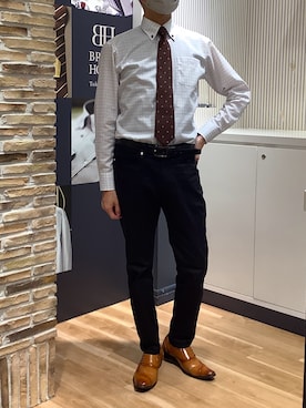 「東京シャツ」｜BRICK HOUSE by Tokyo Shirts 名古屋茶屋イオンモール店さん（メンズ・173cm）の春コーディネート