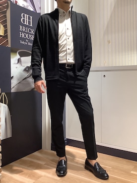 「アイテム（ビジネスシャツ）」を使った、BRICK HOUSE by Tokyo Shirts 名古屋茶屋イオンモール店さん（メンズ・178cm）の秋コーディネート