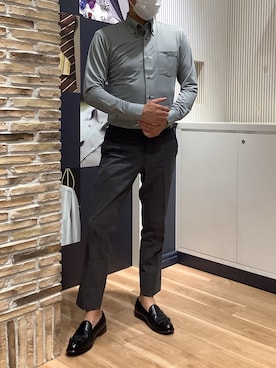 「アイテム（ビジネスシャツ）」を使った、BRICK HOUSE by Tokyo Shirts 名古屋茶屋イオンモール店さん（メンズ・178cm）の夏コーディネート