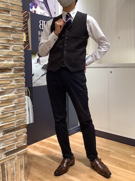 「ビジネスカジュアル」｜BRICK HOUSE by Tokyo Shirts 名古屋茶屋イオンモール店さん（メンズ・173cm）の秋コーディネート
