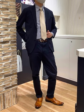 「東京シャツ」｜BRICK HOUSE by Tokyo Shirts 名古屋茶屋イオンモール店さん（メンズ・173cm）の春コーディネート