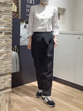 「アイテム（ビジネスシャツ）」を使った、BRICK HOUSE by Tokyo Shirts 名古屋茶屋イオンモール店さん（レディース・161cm）の夏コーディネート