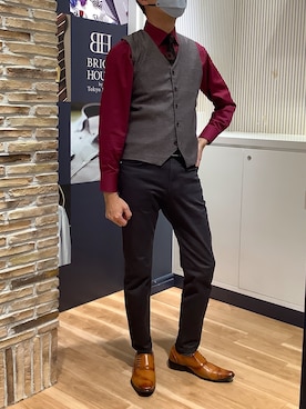 BRICK HOUSE by Tokyo Shirts 名古屋茶屋イオンモール店さん（メンズ・173cm）の冬コーディネート