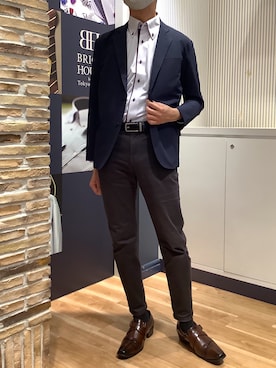 「アイテム（スーツジャケット）」を使った、BRICK HOUSE by Tokyo Shirts 名古屋茶屋イオンモール店さん（メンズ・173cm）の春コーディネート