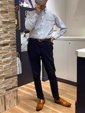 「東京シャツ」｜BRICK HOUSE by Tokyo Shirts 名古屋茶屋イオンモール店さん（メンズ・173cm）の春コーディネート