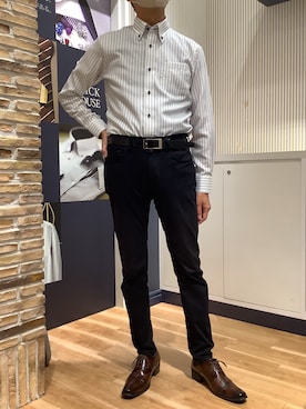 「アイテム（ビジネスシャツ）」を使った、BRICK HOUSE by Tokyo Shirts 名古屋茶屋イオンモール店さん（メンズ・173cm）の秋コーディネート