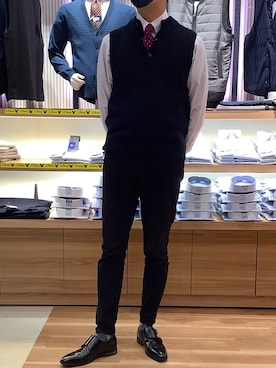 BRICK HOUSE by Tokyo Shirts 名古屋茶屋イオンモール店さん（メンズ・173cm）の冬コーディネート