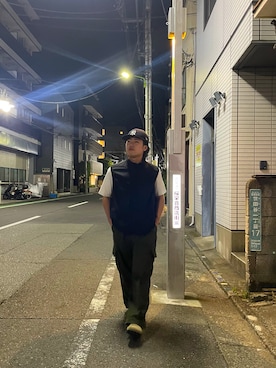 「アイテム（カーゴパンツ）」を使った、etankobuさん（メンズ・167cm）の春コーディネート