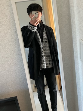 「MM6 Maison Margiela（ｴﾑｴﾑｼｯｸｽ ﾒｿﾞﾝ ﾏﾙｼﾞｪﾗ）のアイテム（ジャケット/アウター）」を使った、yutaさん（メンズ・163cm）の冬コーディネート