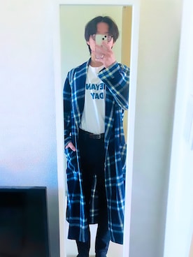 「Saint Laurent（サンローラン）のアイテム（パンツ）」を使った、yutaさん（メンズ・163cm）の春コーディネート