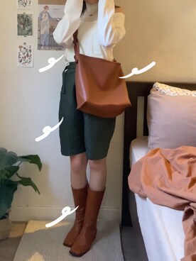 「a fadのアイテム」を使った、hannaさん（レディース・165cm）の秋コーディネート