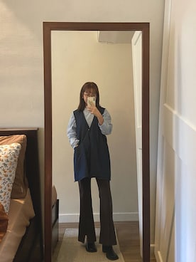 「a fadのアイテム」を使った、hannaさん（レディース・165cm）の秋コーディネート